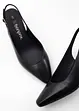 Décolleté slingback in pelle, bonprix