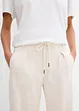 Pantaloni paper bag in misto lino leggero, bonprix