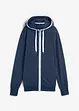 Felpa elasticizzata con zip e cotone, bonprix