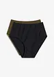 Slip a vita alta per bikini (pacco da 2), bonprix