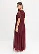 Abito lungo in tulle raffinato con paillettes, bonprix