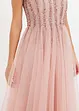 Abito lungo in fine tulle con ricami e paillettes, bonprix