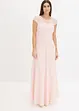 Abito in chiffon con pizzo e fascia da allacciare, bonprix