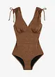 Costume intero glitterato con effetto modellante leggero, bonprix