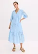 Abito midi con ricami traforati, bonprix