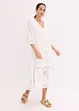 Abito midi con ricami traforati, bonprix