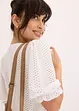 Maglia traforata con volant, bonprix