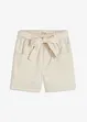 Shorts in twill con cintura da annodare, bonprix