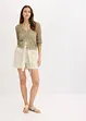 Shorts in twill con cintura da annodare, bonprix