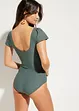 Costume intero modellante a compressione leggera con effetto incrociato, bonprix