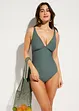 Costume intero modellante a compressione leggera con scollo a V, bonprix