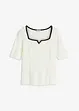 Maglione in filato fine con bordo a contrasto, bonprix