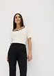 Maglione in filato fine con bordo a contrasto, bonprix