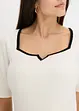 Maglione in filato fine con bordo a contrasto, bonprix