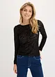 Maglia a maniche lunghe leggermente trasparente, bonprix