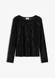 Maglia a maniche lunghe leggermente trasparente, bonprix