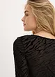 Maglia a maniche lunghe leggermente trasparente, bonprix