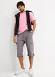 Bermuda cargo lunghi in misto lino, regular fit, bonprix