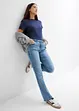 Jeans straight, vita media, bonprix