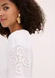 T-shirt con ricami traforati, bonprix