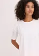 T-shirt con ricami traforati, bonprix