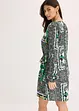 Abito a portafoglio in satin fantasia, bonprix
