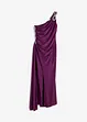 Abito lungo con strass e arricciature, bonprix