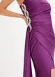 Abito lungo con strass e arricciature, bonprix