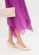 Abito midi in chiffon con pizzo, bonprix