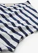 Maglia in lino con maniche a pipistrello e scollo a V, bonprix