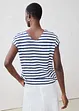 Maglia in lino con maniche a pipistrello e scollo a V, bonprix