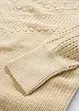 Maglione traforato in misto lino, bonprix