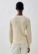Maglione traforato in misto lino, bonprix