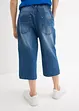 Bermuda lunghi in jeans con elastico in vita, slim fit, bonprix