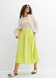 Gonna midi in fresco misto lino, bonprix