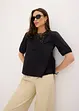 Blusa a maniche corte con pizzo, bonprix