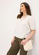 Blusa a maniche corte con pizzo, bonprix