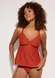 Tankini in tessuto a trama operata (set 2 pezzi), bonprix
