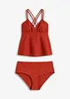 Tankini in tessuto a trama operata (set 2 pezzi), bonprix
