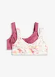 Reggiseno minimizer senza ferretto con cotone (pacco da 2), bonprix