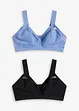 Reggiseno senza ferretto con cotone biologico (pacco da 2), bonprix