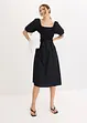 Abito midi con maniche a sbuffo e dettaglio smock, bonprix