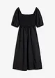 Abito midi con maniche a sbuffo e dettaglio smock, bonprix