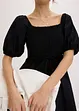 Abito midi con maniche a sbuffo e dettaglio smock, bonprix