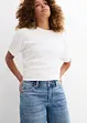 Jeans straight, vita media, bonprix