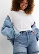 Shorts di jeans, vita alta, bonprix