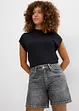 Bermuda in jeans, vita media, bonprix
