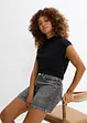 Bermuda in jeans, vita media, bonprix