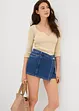 Gonna pantalone in jeans con effetto a portafoglio, bonprix