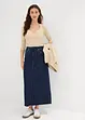 Gonna midi in jeans super soft, vita media, bonprix